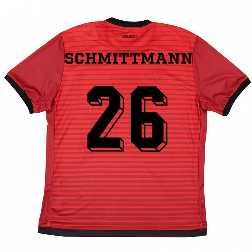 Danxen Mulher Camisola Katharina Schmittmann #26 Vermelho Preto Principal 2025/26 Camisa Brasil