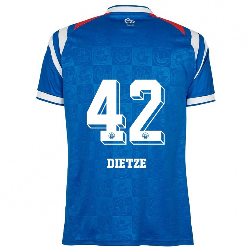 Danxen Mulher Camisola Benno Dietze #42 Azul Branco Vermelho Principal 2025/26 Camisa Brasil