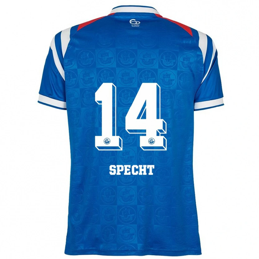 Danxen Mulher Camisola Julius Specht #14 Azul Branco Vermelho Principal 2025/26 Camisa Brasil
