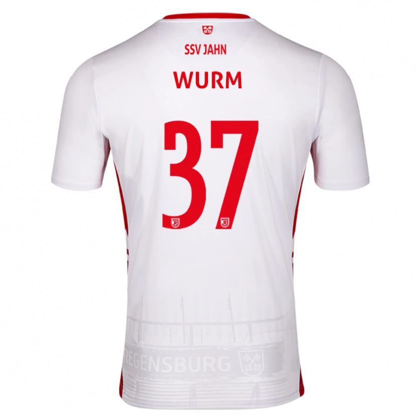 Danxen Mulher Camisola Leopold Wurm #37 Branco Vermelho Principal 2025/26 Camisa Brasil