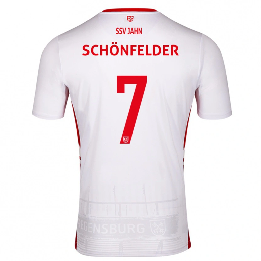 Danxen Mulher Camisola Oscar Schönfelder #7 Branco Vermelho Principal 2025/26 Camisa Brasil