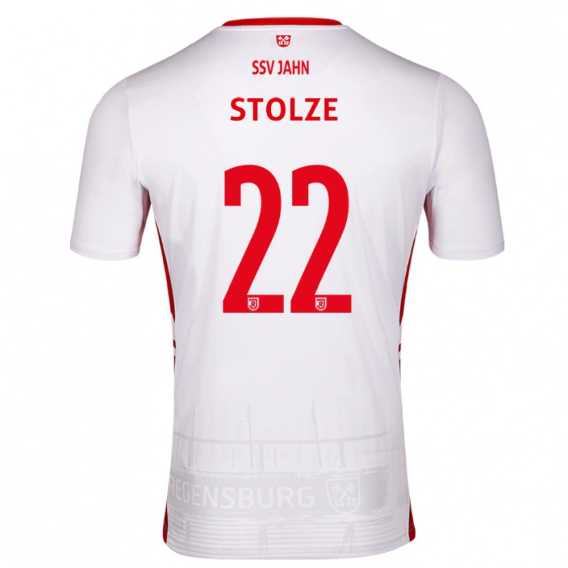 Danxen Mulher Camisola Sebastian Stolze #22 Branco Vermelho Principal 2025/26 Camisa Brasil
