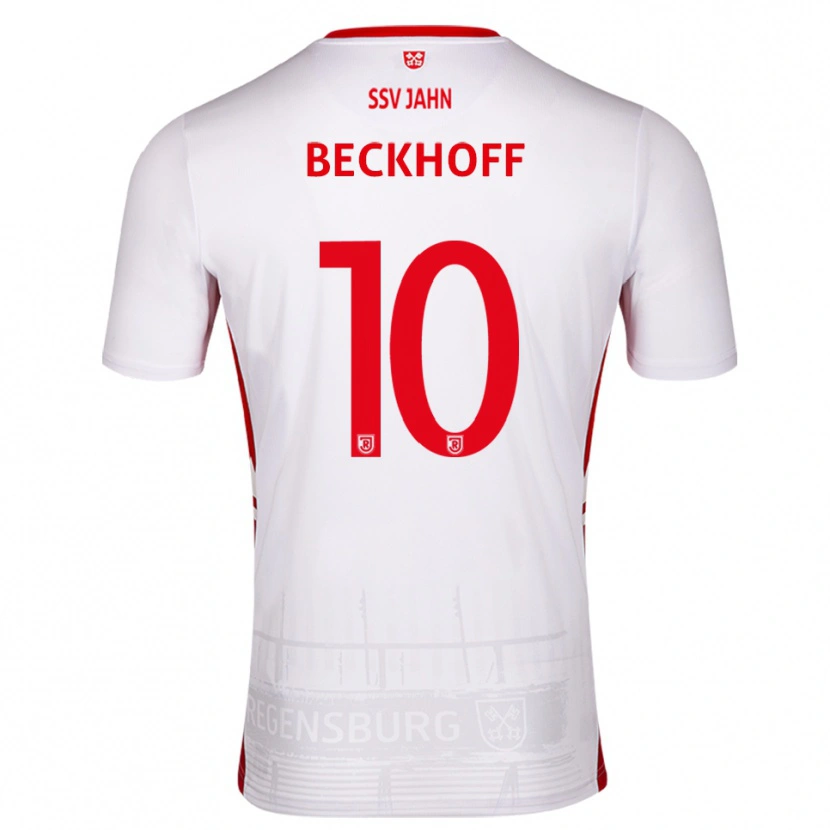 Danxen Mulher Camisola Phil Beckhoff #10 Branco Vermelho Principal 2025/26 Camisa Brasil