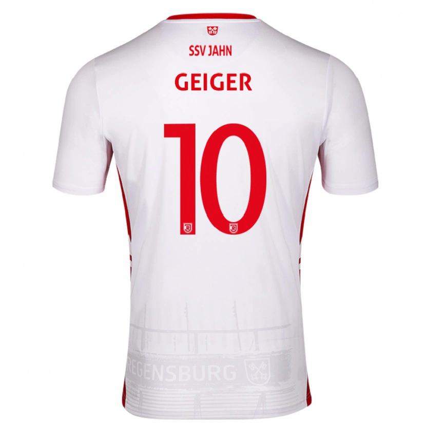 Danxen Mulher Camisola Maximilian Geiger #10 Branco Vermelho Principal 2025/26 Camisa Brasil