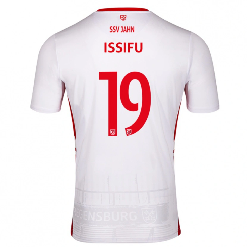 Danxen Mulher Camisola Hakim Issifu #19 Branco Vermelho Principal 2025/26 Camisa Brasil