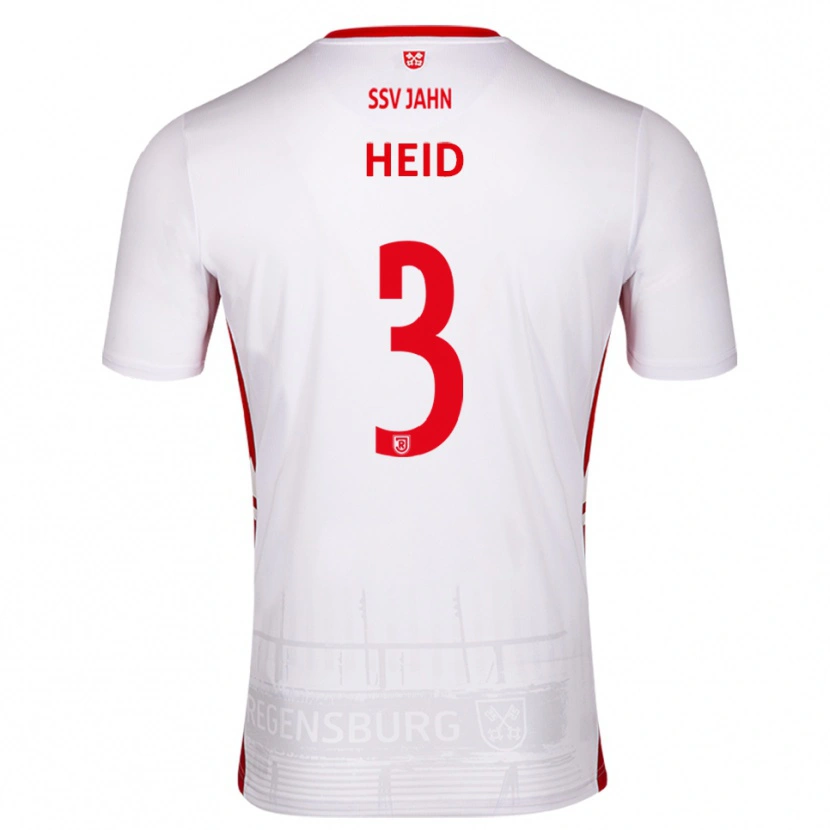 Danxen Mulher Camisola Henrik Heid #3 Branco Vermelho Principal 2025/26 Camisa Brasil