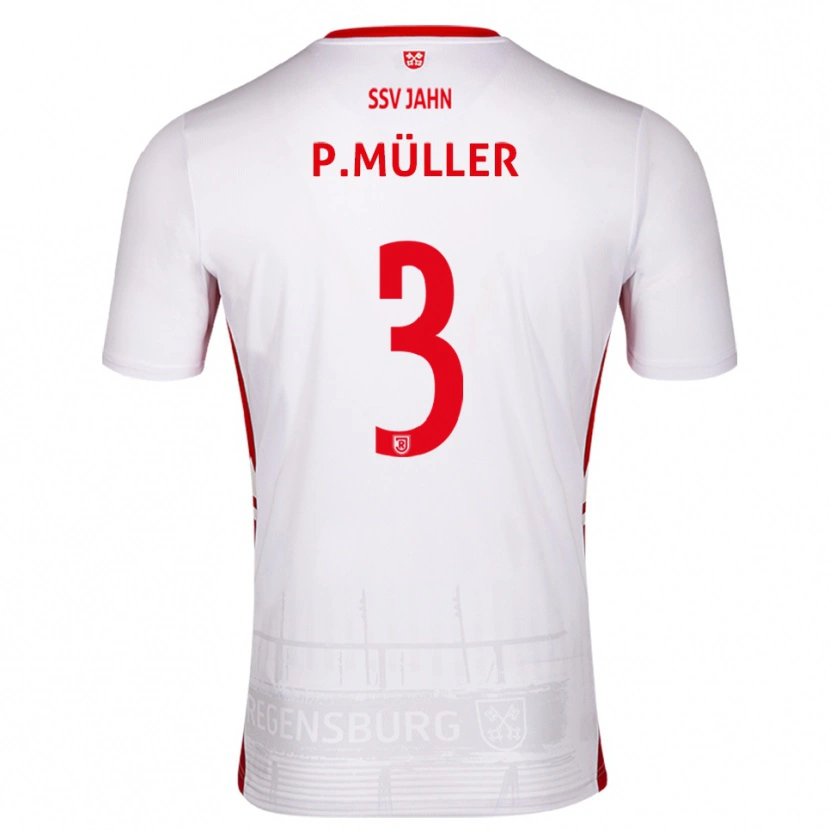 Danxen Mulher Camisola Paul Müller #3 Branco Vermelho Principal 2025/26 Camisa Brasil
