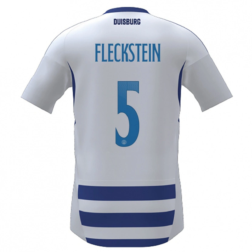 Danxen Mulher Camisola Tobias Fleckstein #5 Branco Azul Principal 2025/26 Camisa Brasil