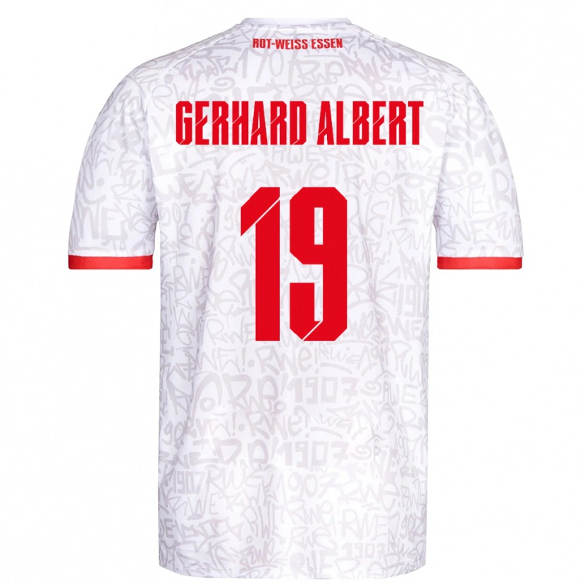 Danxen Mulher Camisola Naufal Driss Gerhard Albert #19 Branco Vermelho Principal 2025/26 Camisa Brasil
