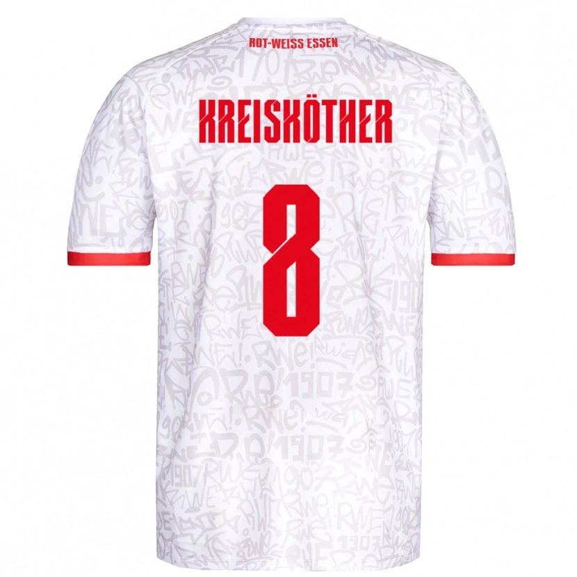 Danxen Mulher Camisola Luiz-Simon Kreisköther #8 Branco Vermelho Principal 2025/26 Camisa Brasil
