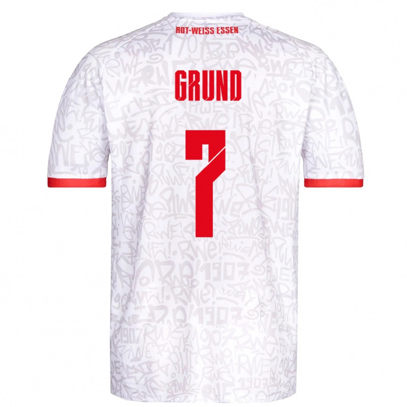 Danxen Mulher Camisola Kevin Grund #7 Branco Vermelho Principal 2025/26 Camisa Brasil