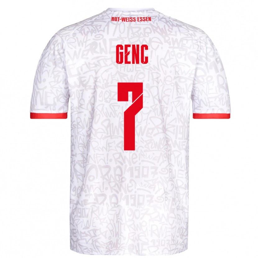 Danxen Mulher Camisola Mert Genc #7 Branco Vermelho Principal 2025/26 Camisa Brasil