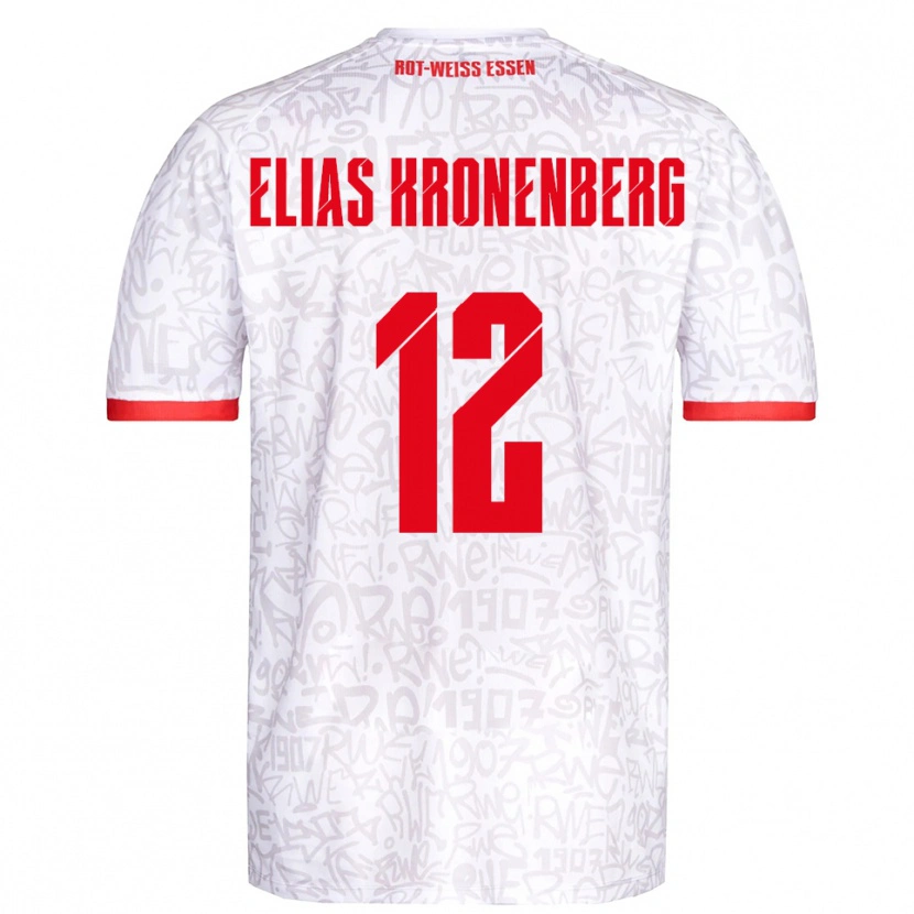 Danxen Mulher Camisola Sebastian Elias Kronenberg #12 Branco Vermelho Principal 2025/26 Camisa Brasil