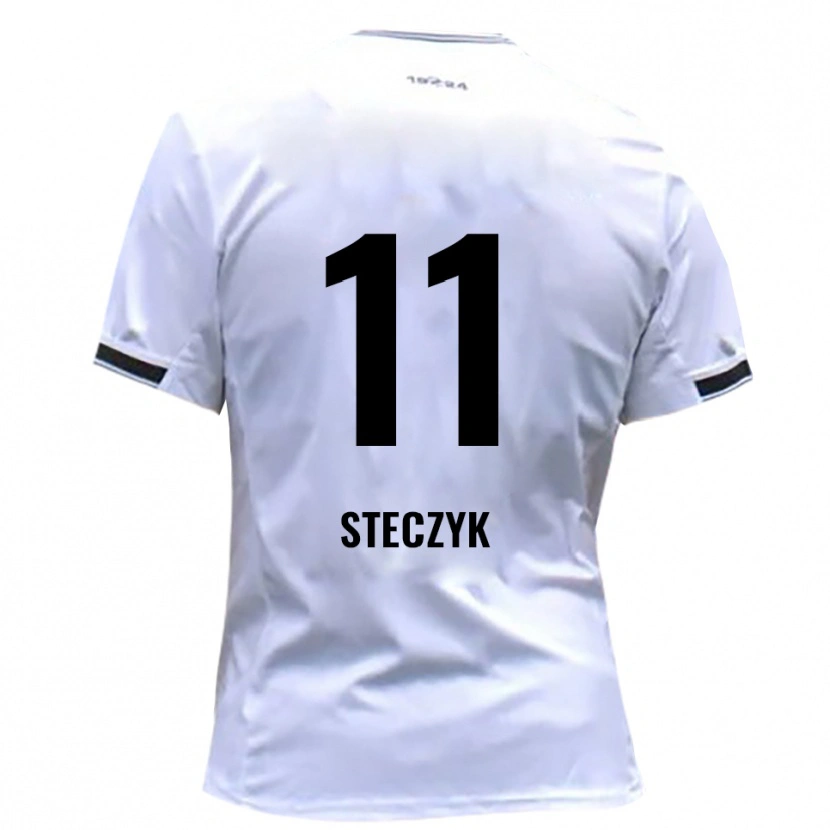 Danxen Mulher Camisola Dominik Steczyk #11 Branco Vermelho Principal 2025/26 Camisa Brasil