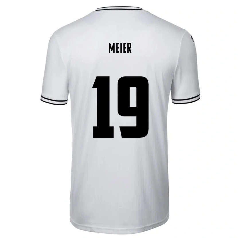 Danxen Mulher Camisola Jonathan Meier #19 Branco Preto Principal 2025/26 Camisa Brasil