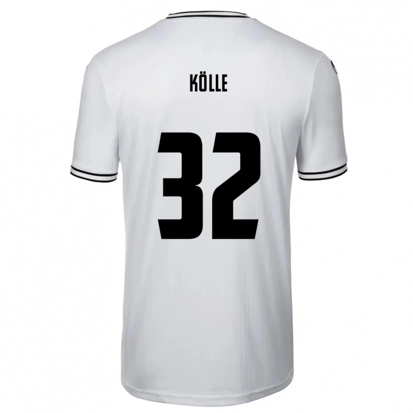 Danxen Mulher Camisola Niklas Kölle #32 Branco Preto Principal 2025/26 Camisa Brasil