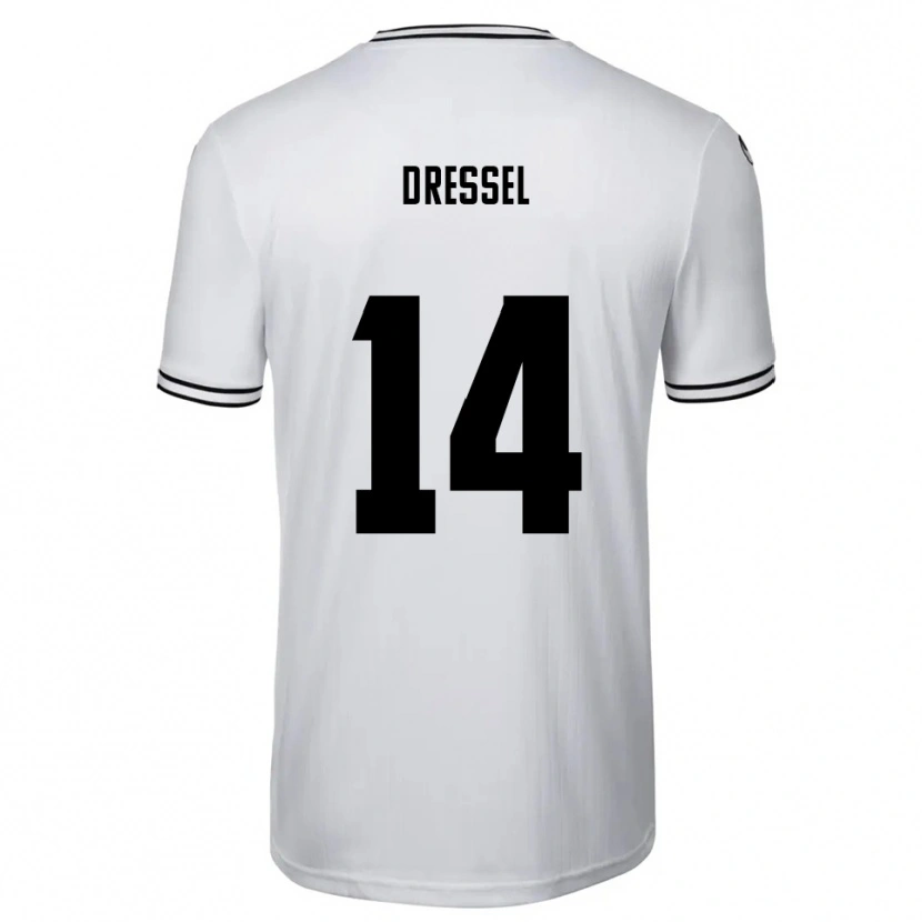 Danxen Mulher Camisola Dennis Dressel #14 Branco Preto Principal 2025/26 Camisa Brasil