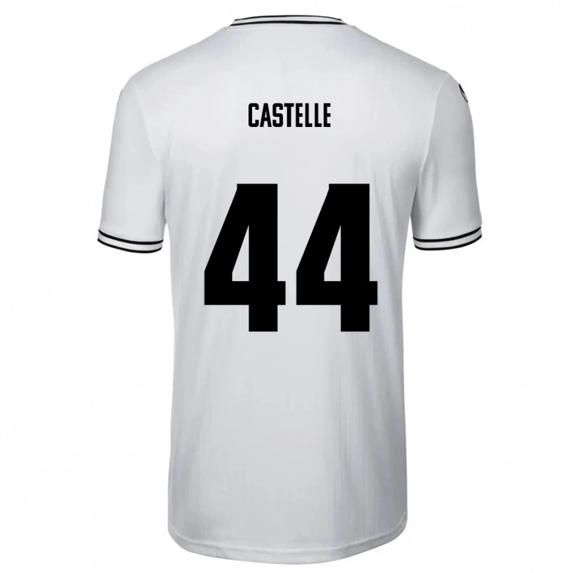 Danxen Mulher Camisola Niklas Castelle #44 Branco Preto Principal 2025/26 Camisa Brasil