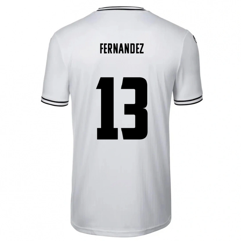 Danxen Mulher Camisola Luis Fernandez #13 Branco Preto Principal 2025/26 Camisa Brasil