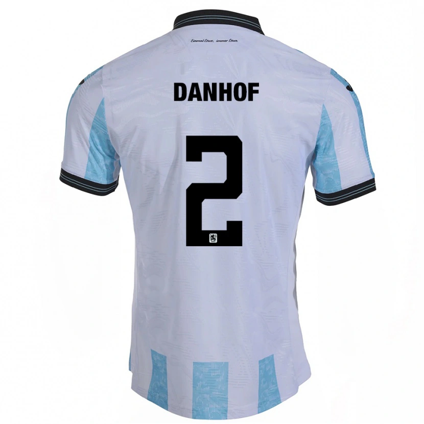 Danxen Mulher Camisola Tim Danhof #2 Branco Azul Celeste Principal 2025/26 Camisa Brasil