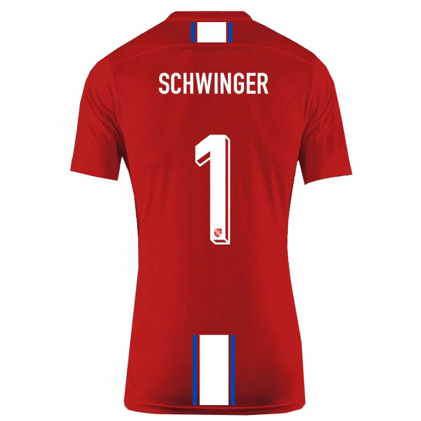 Danxen Mulher Camisola Holm Schwinger #1 Vermelho Branco Principal 2025/26 Camisa Brasil