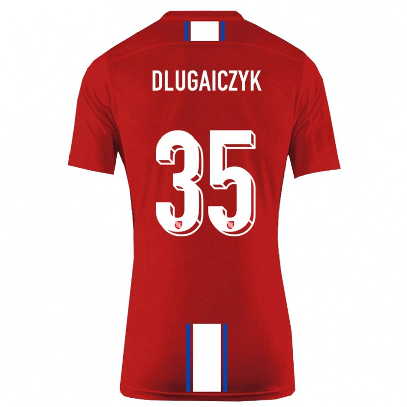 Danxen Mulher Camisola Alexander Dlugaiczyk #35 Vermelho Branco Principal 2025/26 Camisa Brasil