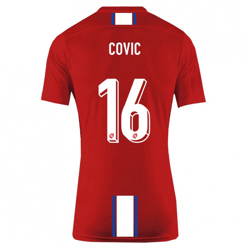 Danxen Mulher Camisola Rayen Covic #16 Vermelho Branco Principal 2025/26 Camisa Brasil