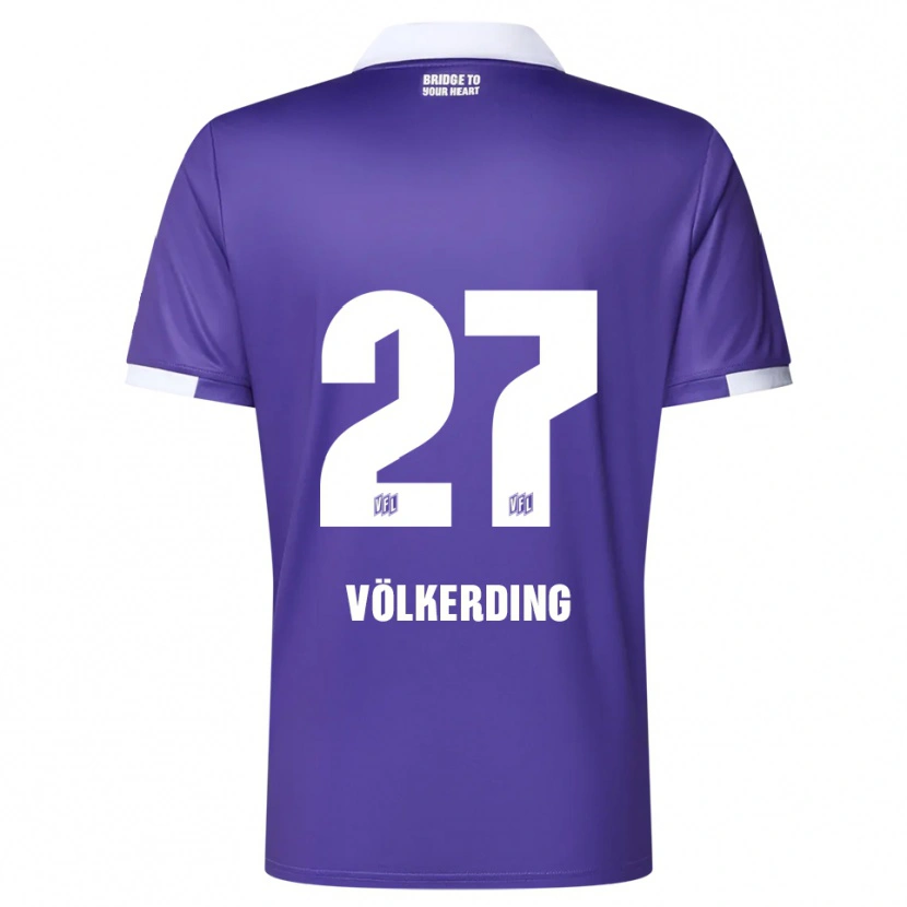 Danxen Mulher Camisola Jakob Völkerding #27 Roxo Branco Principal 2025/26 Camisa Brasil