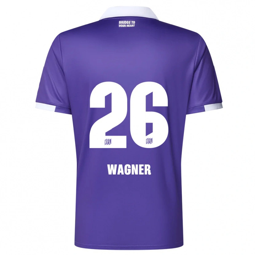 Danxen Mulher Camisola Fridolin Wagner #26 Roxo Branco Principal 2025/26 Camisa Brasil