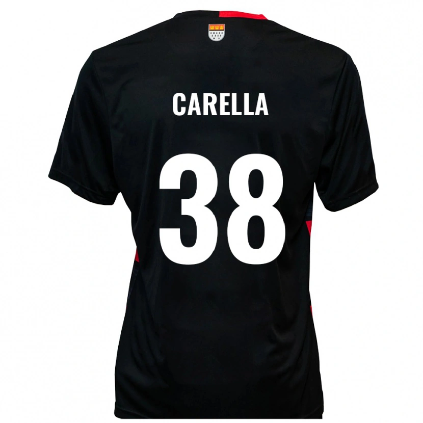 Danxen Mulher Camisola Samuele Carella #38 Preto Vermelho Principal 2025/26 Camisa Brasil