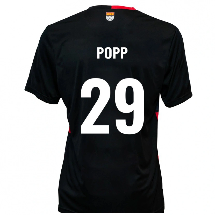 Danxen Mulher Camisola Leander Popp #29 Preto Vermelho Principal 2025/26 Camisa Brasil