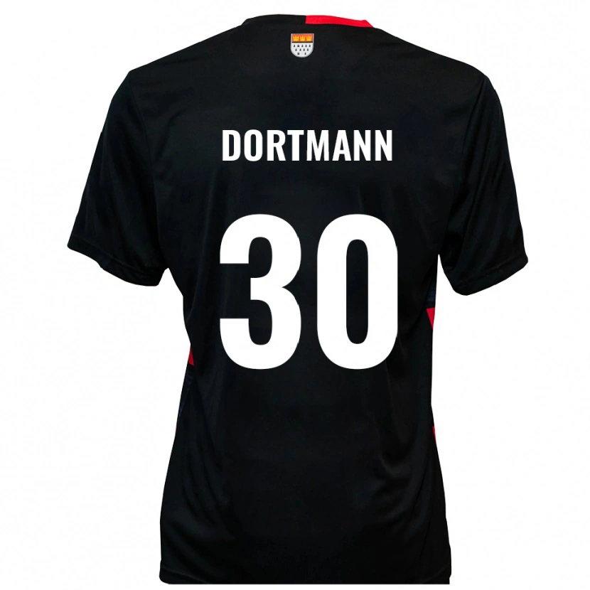 Danxen Mulher Camisola Niklas Dortmann #30 Preto Vermelho Principal 2025/26 Camisa Brasil