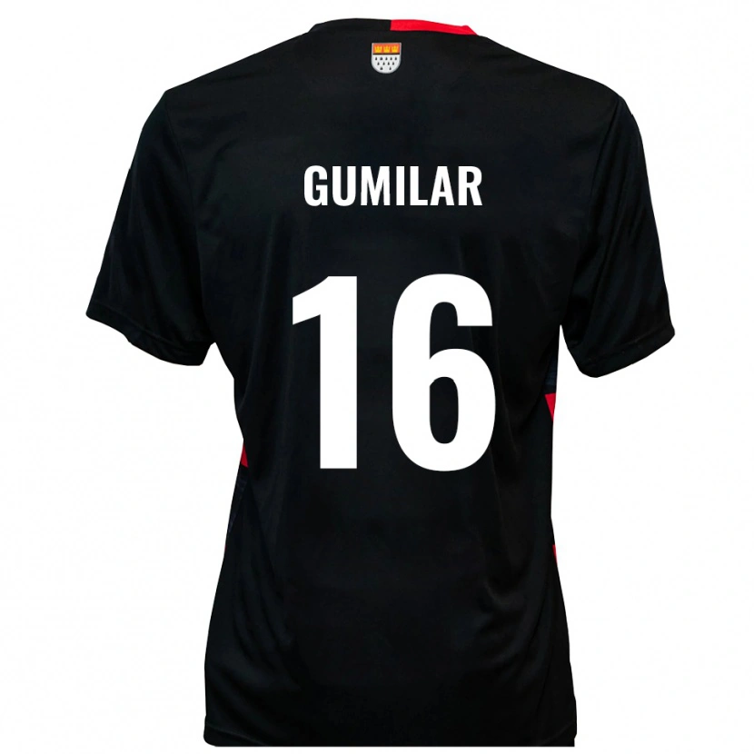 Danxen Mulher Camisola Jonas Gumilar #16 Preto Vermelho Principal 2025/26 Camisa Brasil