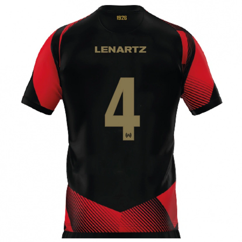 Danxen Mulher Camisola Oskar Lenartz #4 Preto Vermelho Principal 2025/26 Camisa Brasil