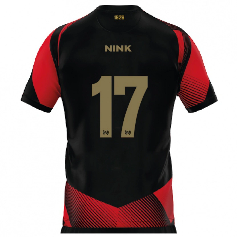 Danxen Mulher Camisola Ben Nink #17 Preto Vermelho Principal 2025/26 Camisa Brasil