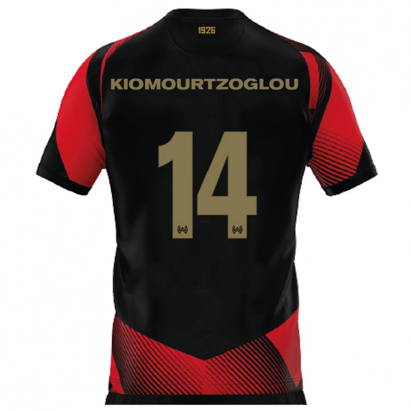 Danxen Mulher Camisola Orestis Kiomourtzoglou #14 Preto Vermelho Principal 2025/26 Camisa Brasil