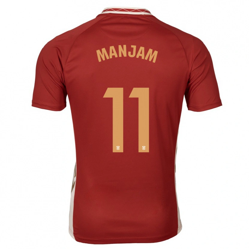 Danxen Mulher Camisola Alassan Manjam #11 Borgonha Dourado Alternativa 2025/26 Camisa Brasil