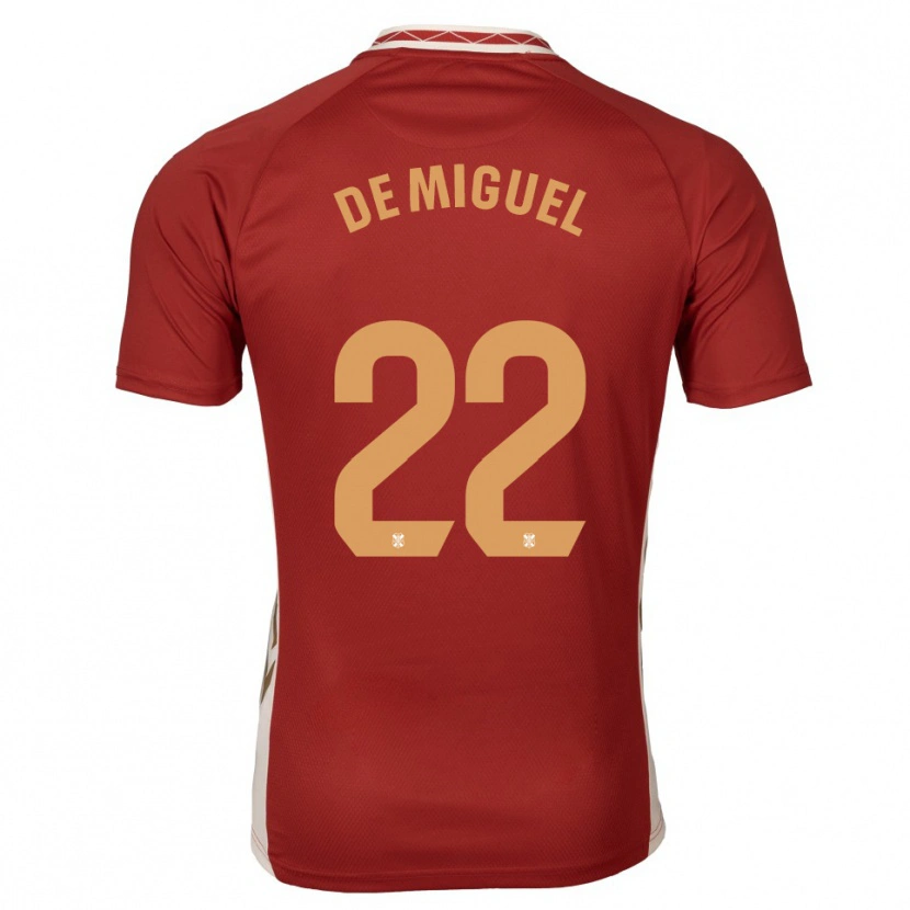 Danxen Mulher Camisola Jesús De Miguel #22 Borgonha Dourado Alternativa 2025/26 Camisa Brasil