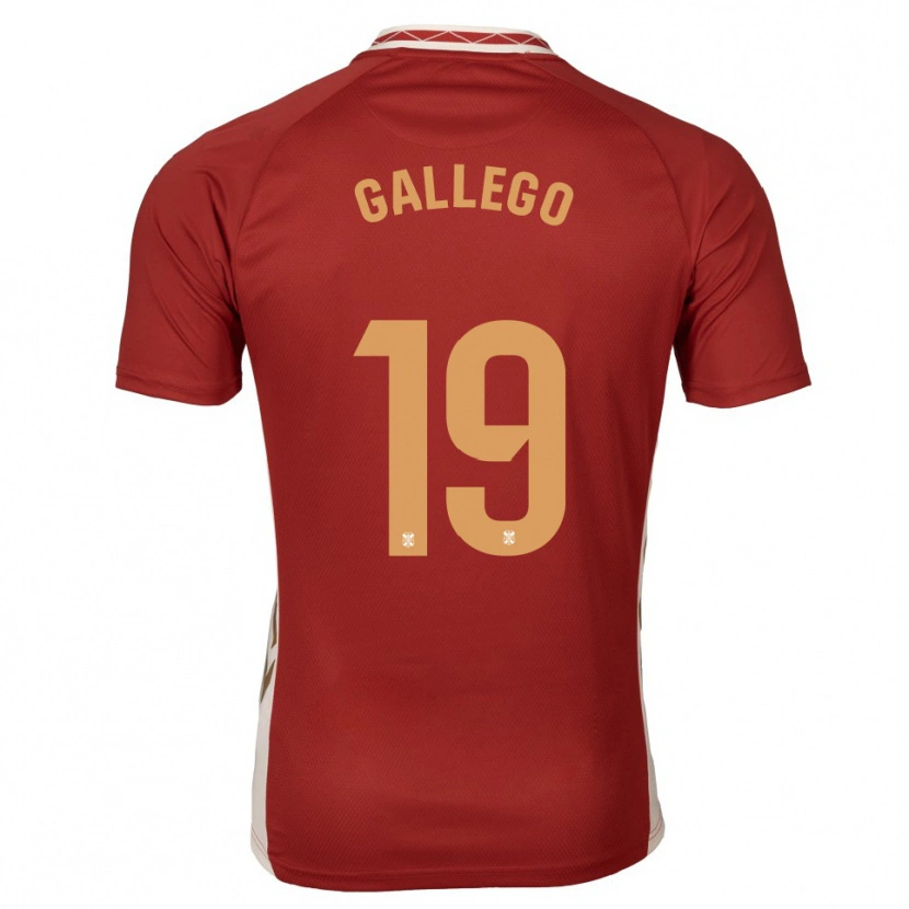 Danxen Mulher Camisola Enric Gallego #19 Borgonha Dourado Alternativa 2025/26 Camisa Brasil