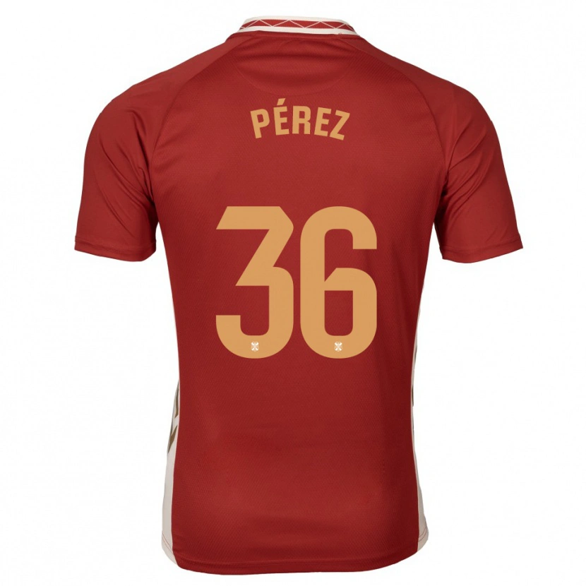 Danxen Mulher Camisola Dani Pérez #36 Borgonha Dourado Alternativa 2025/26 Camisa Brasil