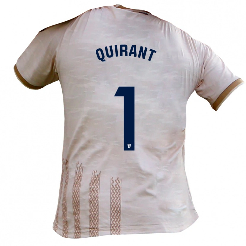 Danxen Mulher Camisola Luismi Quirant #1 Branco Sujo Castanho Alternativa 2025/26 Camisa Brasil