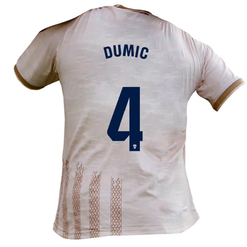 Danxen Mulher Camisola Dario Dumic #4 Branco Sujo Castanho Alternativa 2025/26 Camisa Brasil