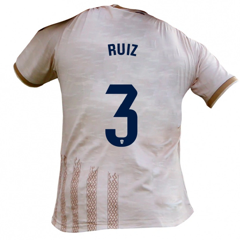 Danxen Mulher Camisola David Ruiz #3 Branco Sujo Castanho Alternativa 2025/26 Camisa Brasil