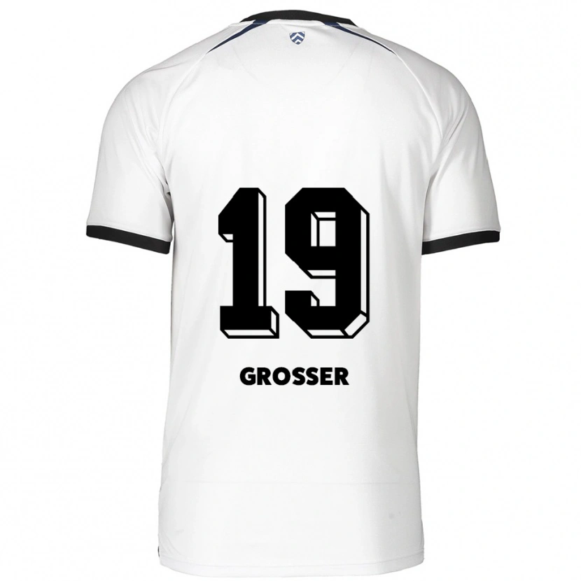Danxen Mulher Camisola Maximilian Großer #19 Branco Preto Alternativa 2025/26 Camisa Brasil