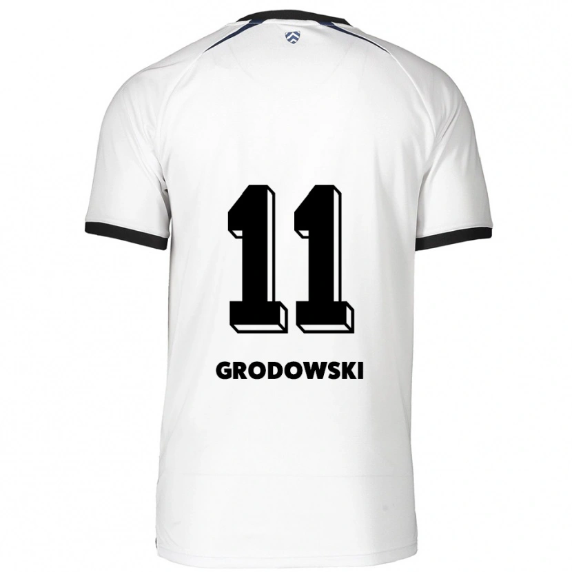 Danxen Mulher Camisola Joel Grodowski #11 Branco Preto Alternativa 2025/26 Camisa Brasil