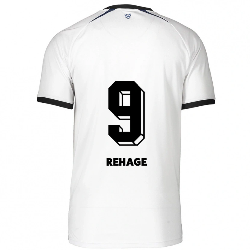 Danxen Mulher Camisola Ben Rehage #9 Branco Preto Alternativa 2025/26 Camisa Brasil