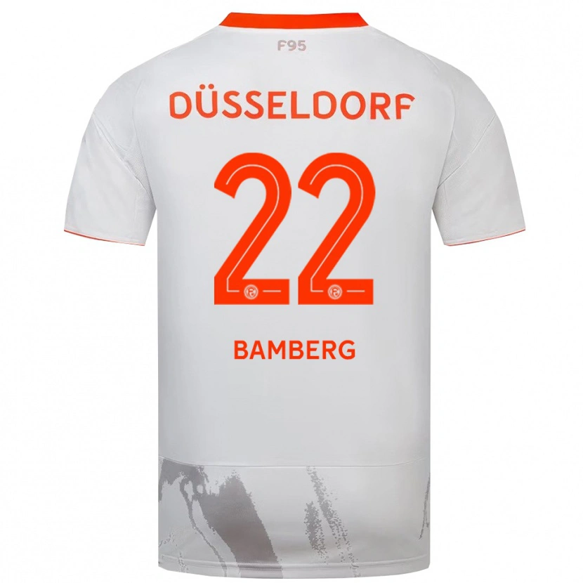 Danxen Mulher Camisola Julian Bamberg #22 Branco Laranja Alternativa 2025/26 Camisa Brasil