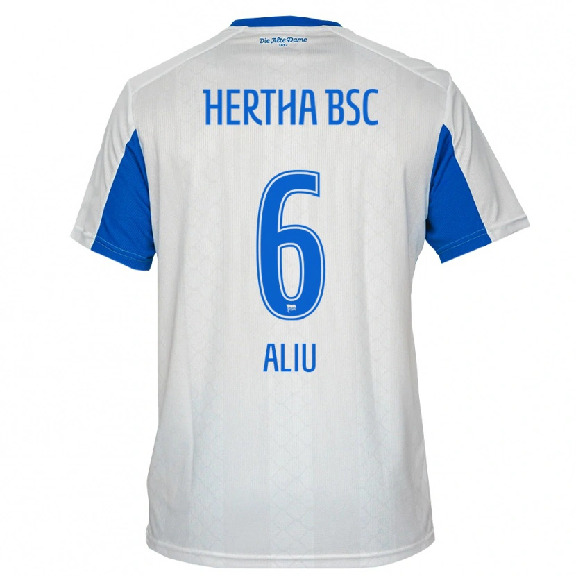 Danxen Mulher Camisola Lorent Aliu #6 Branco Azul Alternativa 2025/26 Camisa Brasil