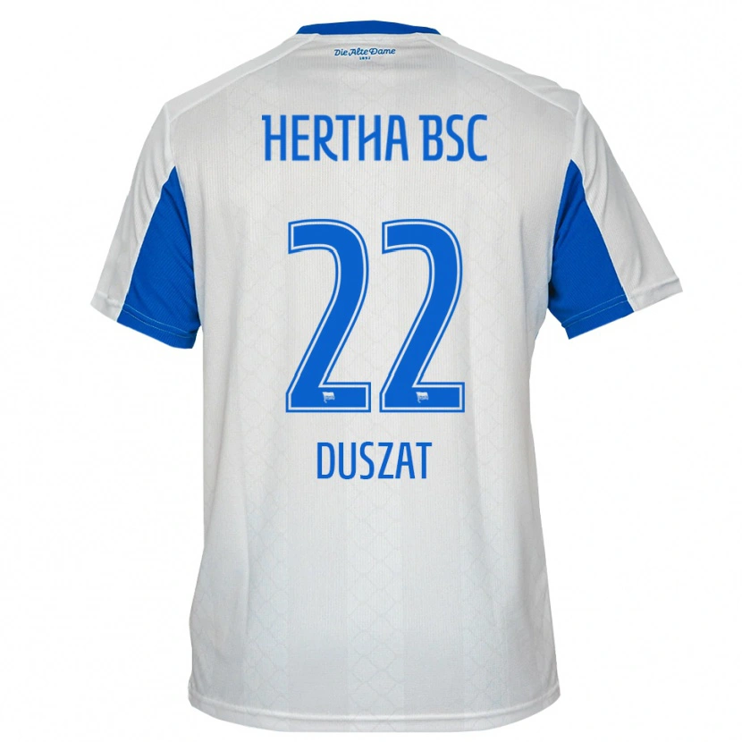 Danxen Mulher Camisola Sarah Duszat #22 Branco Azul Alternativa 2025/26 Camisa Brasil