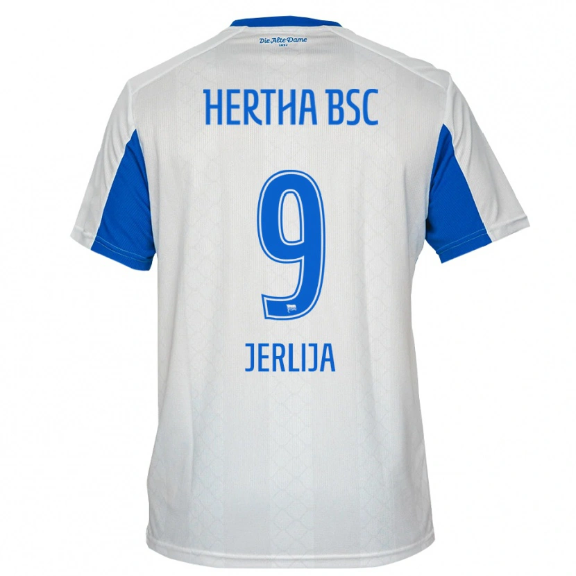 Danxen Mulher Camisola Leotrim Jerlija #9 Branco Azul Alternativa 2025/26 Camisa Brasil